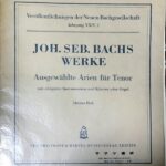 バッハ オブリガート楽器付 アリア選集 (テノール用) 第3巻 Bach Ausgewahlte Arien (Tenor) heft 3 声楽 歌曲