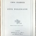 シャブリエ ポーランドの祭り スタディ・スコア Fete Polonaise de 'Le Roi malgre lui'