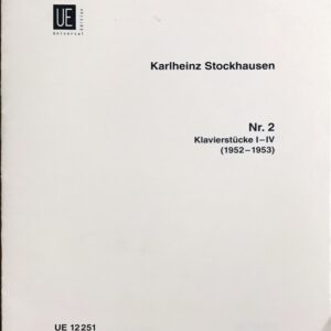 シュトックハウゼン Klavierstucke 1-4, Werk Nr.2 Stockhausen ピアノ・ソロ