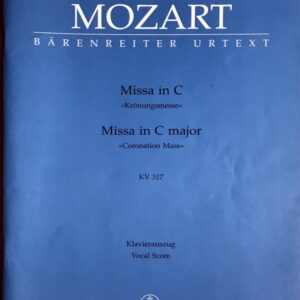 モーツァルト 戴冠ミサ ハ長調 KV 317 Mozart Missa in C major Coronation Mass ヴォーカル・スコア