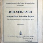 バッハ オブリガート楽器付 アリア選集 (ソプラノ用) 第2巻 Bach Ausgewahlte Arien (Sopran) heft 2 声楽 歌曲