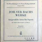バッハ オブリガート楽器付 アリア選集 (ソプラノ用) 第3巻 Bach Ausgewahlte Arien (Sopran) heft 3 声楽 歌曲