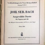 バッハ オブリガート楽器付 ソプラノとアルトの二重唱選集 第3巻 Bach Ausgewahlte Duette(S,A) Heft 3 声楽 歌曲