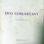 ミヨー デュオ・コンチェルタンテ（協奏的二重奏曲） クラリネットとピアノ Milhaud Duo Concertant