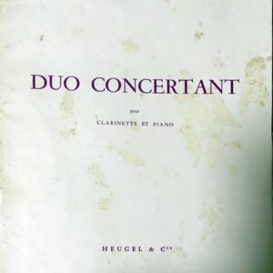 ミヨー デュオ・コンチェルタンテ（協奏的二重奏曲） クラリネットとピアノ Milhaud Duo Concertant