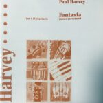 ポール・ハーヴェイ 第1楽章の幻想曲  (クラリネット四重奏）Paul Harvey fantasia in one movement