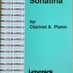 マルコム・アーノルド ソナチネ Op. 29 Malcolm Arnold Sonatina op.29 for clarinet and piano クラリネットとピアノ