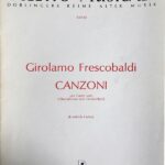 フレスコバルディ Canzoni per canto solo (Diletto Musicale 87) Frescobaldi