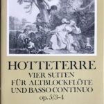 オトテール 4つの組曲 作品5 第2巻 (第3番～第4番) Hotteterre 4 Suiten op.5 Band 2 (Nr.3~4) アルトリコーダー独奏,通奏低音