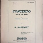 Karjinsky Concerto dans le Style ancien pour Violoncelle et Orchestre チェロとピアノ