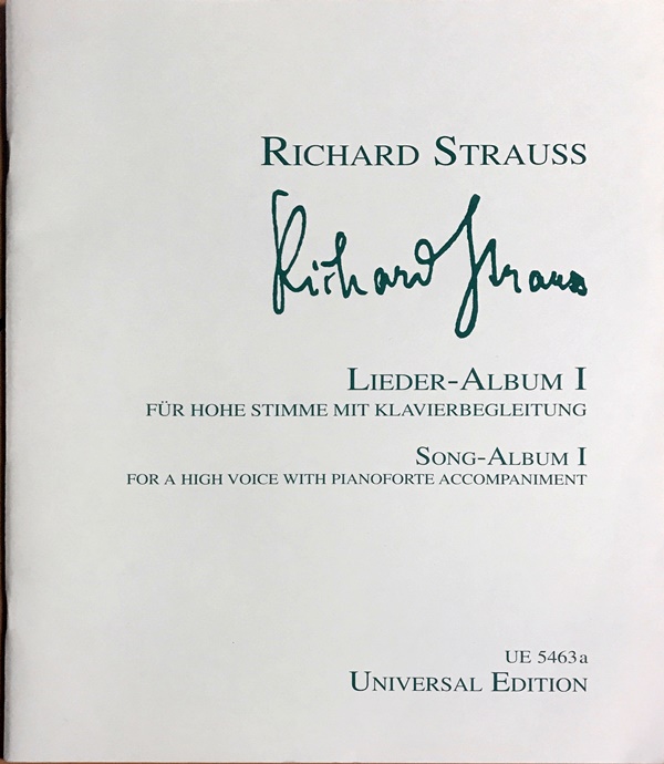 R.シュトラウス 歌曲集 第1巻 高声用 R.Strauss Song-Album 1 声楽