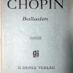 ショパン バラード集 Chopin Balladen ピアノ・ソロ  原典版