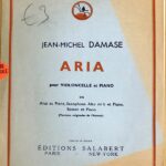 ダマーズ アリア Op.7 (チェロとピアノ) Jean-Michel Damase Aria Op.7