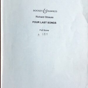 リヒャルト・シュトラウス 4つの最後の歌 R.Strauss Four last songs Full Score