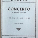 ドヴォルザーク バイオリン協奏曲 イ短調 Op.53/ガラミアン編 DVORAK Concerto in A minor Op.53/Galamian