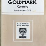 ゴルトマルク バイオリン協奏曲 Op.28 (バイオリンとピアノ) GOLDMARK Concerto Op.28 for violin and piano