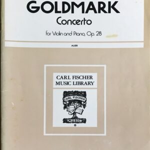 ゴルトマルク バイオリン協奏曲 Op.28 (バイオリンとピアノ) GOLDMARK Concerto Op.28 for violin and piano