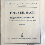 バッハ オブリガート楽器付 アリア選集 (アルト用) 第3巻 BACH Ausgewahlte Arien(A) Bd.3 obligaten Instrument