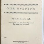 ヤナーチェク われらの夕べ (クラリネット四重奏) Janacek Our Evening