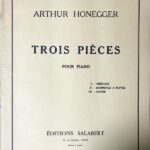 オネゲル 3つの小品 (ピアノ・ソロ) HONEGGER 3 Pieces  pour piano