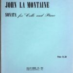 ジョン・ラ・モンテーヌ チェロ・ソナタ (チェロとピアノ) John La Montaine Sonata for cello and piano