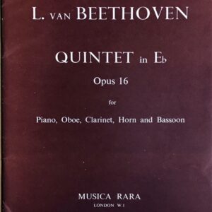 ベートーヴェン 五重奏曲・Op.16 (木管四重奏+ピアノ） Beethoven Quintet in Eb for Piano and Wind Instruments Op.16