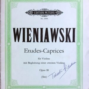 ヴィエニャフスキ 8つのエチュード・カプリス 作品18 (ヴァイオリン二重奏) 輸入楽譜 Wieniawski Etudes-Caprices fur Violin Op.18 洋書