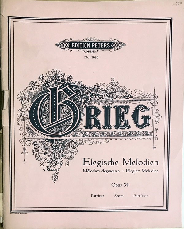 グリーグ 2つの悲しい旋律 Op.34 (スコアとパート譜セット) 輸入楽譜 GRIEG Elegiac Melodies for Strings  Op.34 洋書