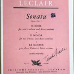 ルクレール ソナタ ニ短調 Op.4 No.3 (2バイオリン,通奏低音) 輸入楽譜 Leclair Sonata Op.4 No.3 D-moll 洋書