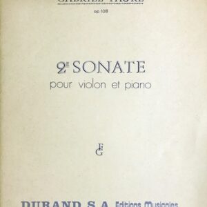 フォーレ バイオリン・ソナタ 第2番 ホ短調 Op.108 (バイオリンとピアノ) 輸入楽譜  FAURE Sonate no.2 洋書