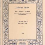 フォーレ アンダンテ op. 75 (バイオリンとピアノ) 輸入楽譜  FAURE Andante (Les Soirees Intimes) 洋書