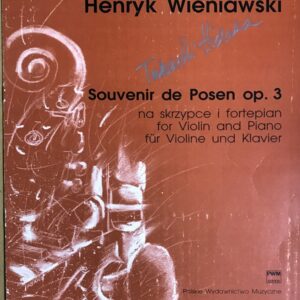 ヴィエニャフスキ ポズナンの思い出・Op.3 (ヴァイオリン+ピアノ) 輸入楽譜 Wieniawski Souvenir de Posen op. 3 洋書
