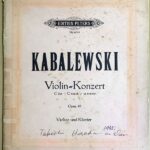 カバレフスキー バイオリン協奏曲 (バイオリンとピアノ) 輸入楽譜 Kabalewski Violin=Konzert 洋書