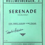 ヘルメスベルガー セレナード (3バイオリン＋ピアノ) 輸入楽譜 HELLMESBERGER Serenade for 3 Violins and Piano 洋書