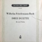 W.F.バッハ ビオラのための3つの二重奏曲/Altemark編 輸入楽譜 W.F.BACH 3 Duette fur 2 Violen/Ed. Altemark 洋書