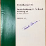 カバレフスキー Improvisation op. 21,No.1 Rondo op. 69 (バイオリンとピアノ) 輸入楽譜 Kabalevsky 洋書