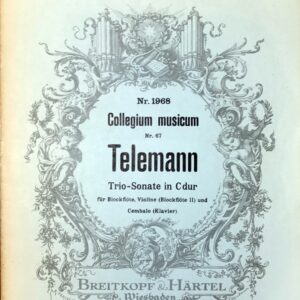 テレマン トリオ・ソナタ ハ長調 輸入楽譜 Telemann Trio-Sonate in C dur blockflote,violine(blockflote2),cenbalo(klavier) 洋書