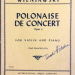 ヴィエニャフスキ 華麗なるポロネーズ Op.4 フランチェスカッティ編 (バイオリンとピアノ) 輸入楽譜 Wieniawski Polonaise de Concert