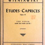 ヴィエニャフスキ 6つの練習曲とカプリース・Op.18 (ヴァイオリン二重奏) 輸入楽譜 Wieniawski Six Etudes-Caprices, Opus 18 洋書