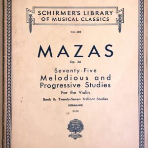 マザス 練習曲 Op.36 第2巻: 華麗なる練習曲  (ヴァイオリン教本) 輸入楽譜 Mazas Etudes Op.36: Etudes Brillante/Ed. Herrmann 洋書