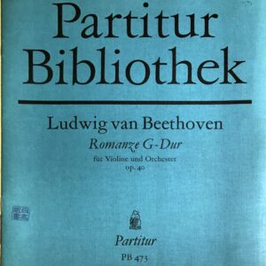 ベートーヴェン ロマンス ト長調 Op.40,ヘ長調 Op.50 (ヴァイオリンとオーケストラ) スコア 輸入楽譜 BEETHOVEN Romanzen 洋書