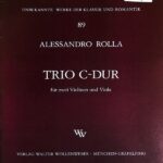 ロッラ 2つのヴァイオリンとヴィオラのための三重奏曲 輸入楽譜 Rolla Trio C-Dur f?r 2 Violinen und Viola 洋書