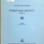 ブルックナー 弦楽四重奏曲 ハ短調(1861/62年)/ノヴァーク編 (パート譜セット) 輸入楽譜 BRUCKNER Streich-Quartett c-moll/Ed. Nowak 洋書