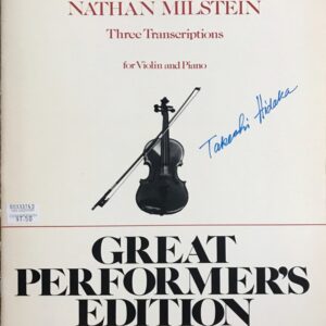 ミルシテインによる3つのバイオリン編曲作品集 (ヴァイオリンとピアノ) 輸入楽譜 Milstein Three transcriptions for violin and piano