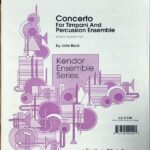 ジョン・ベック ティンパニとパーカッションの為の協奏曲 (打楽器六重奏) 輸入楽譜 J.Beck Concerto For Timpani And Percussion Ensemble