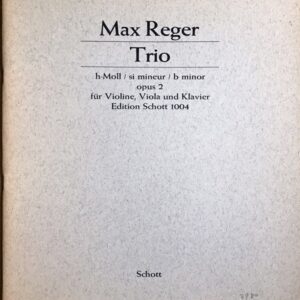 レーガー ピアノ三重奏曲 第1番 ロ短調 Op.2 (パート譜セット) 輸入楽譜 REGER Klavier-Trio Nr.1 h-moll Op.2 洋書