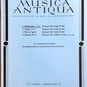 ホフマイスター ビオラ協奏曲 ニ長調 (ヴィオラ+ピアノ) 輸入楽譜 Hoffmeister Konzert fur Viola D Dur 洋書