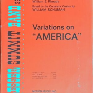 チャールズ・アイヴズ アメリカ変奏曲 (吹奏楽)輸入楽譜 Charles Ives Variations on AMERICA 洋書