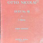 オットー・ニコライ デュエット・No.3 (ホルン二重奏)輸入楽譜 Otto Nicolai DUET No. III 洋書
