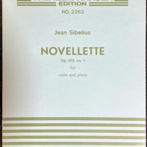 シベリウス ノヴェレッテ op. 102/1 (バイオリン+ピアノ)輸入楽譜 Jean Sibelius Novellette Op. 102 No. 1 洋書